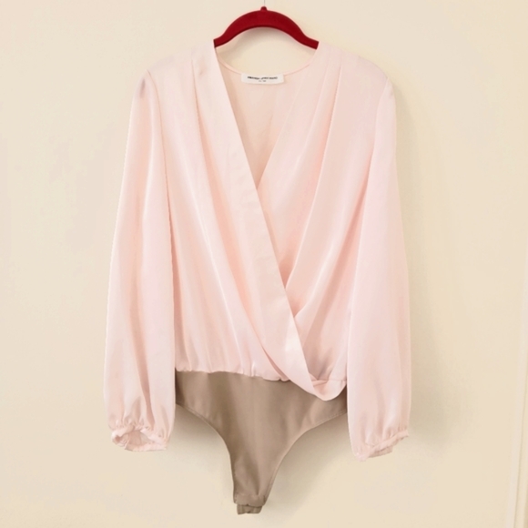 NWOT Amanda Uprichard Revolve Tessa Thong Bodysuit in Blush Pink Sz Large - Picture 3 of 14